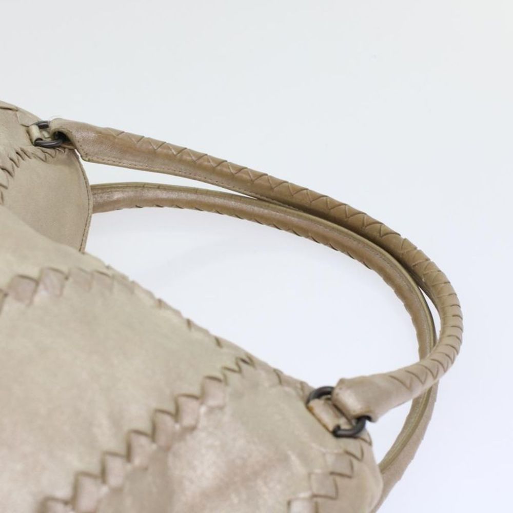Pre Loved BOTTEGAVENETA  BOTTEGA VENETA INTRECCIATO Hand Bag Leather Gold Auth - Picture 8 of 10
